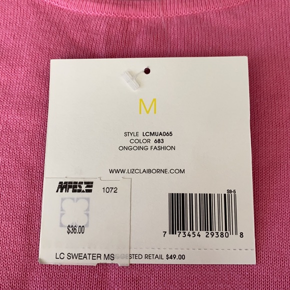 NWT Liz Claiborne Sweater - Picture 2 of 3